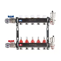 Изображение Коллектор из нержавеющей стали в сборе с расходомерами Rommer 5 выходов