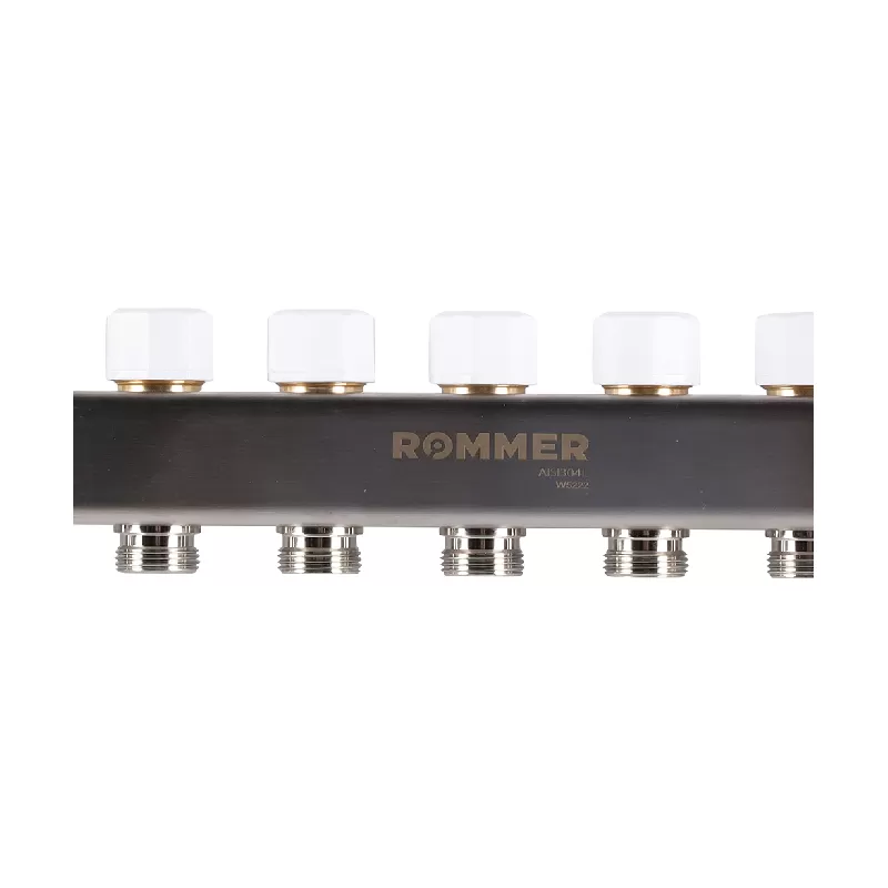 Изображение Коллектор из нержавеющей стали в сборе с расходомерами Rommer 7 выходов