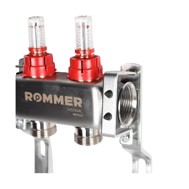 Изображение Коллектор из нержавеющей стали с расходомерами Rommer 2 выхода