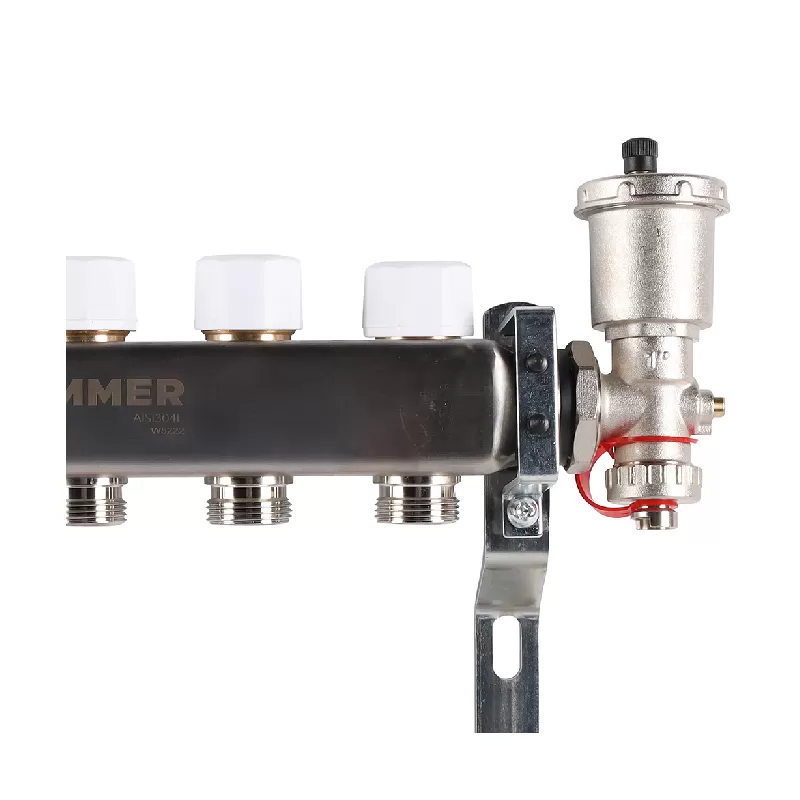 Изображение Коллектор из нержавеющей стали в сборе с расходомерами Rommer 5 выходов