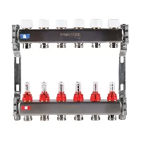 Изображение Коллектор из нержавеющей стали с расходомерами Rommer 6 выходов