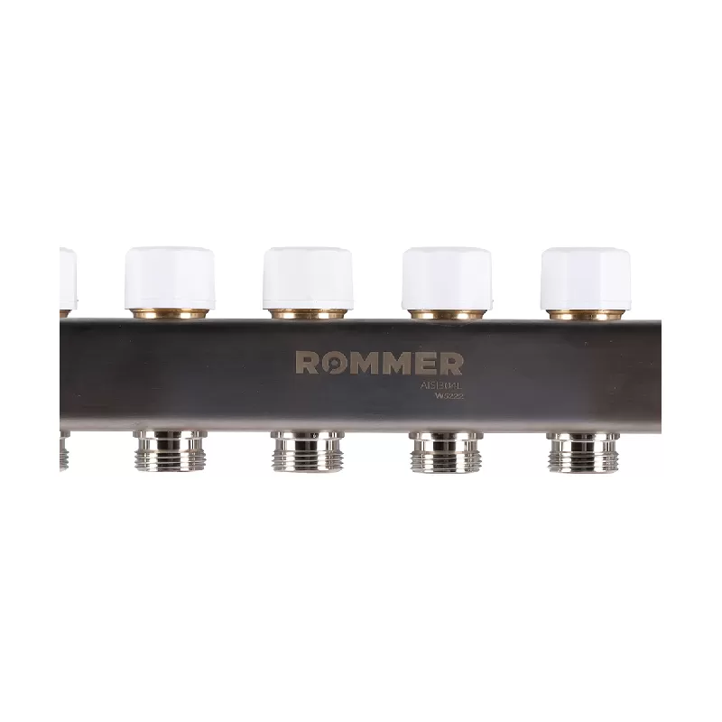 Изображение Коллектор из нержавеющей стали в сборе с расходомерами Rommer 6 выходов